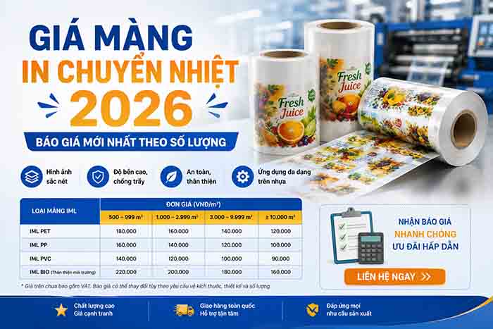 Giá Màng In Chuyển Nhiệt 2026 Báo Giá Mới Nhất Theo Số Lượng