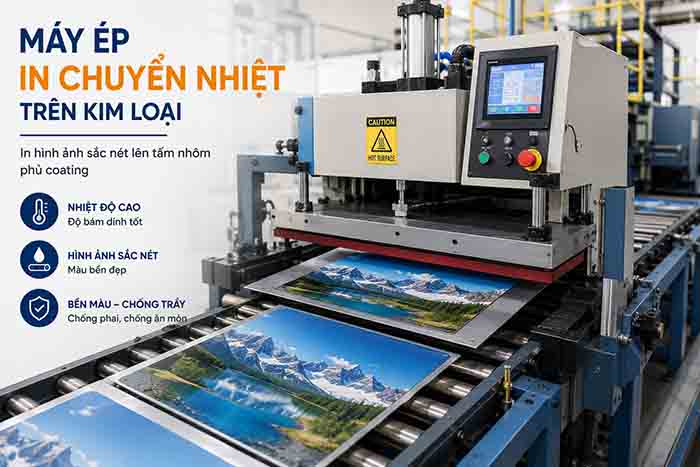 Máy ép In Chuyển Nhiệt Trên Kim Loại