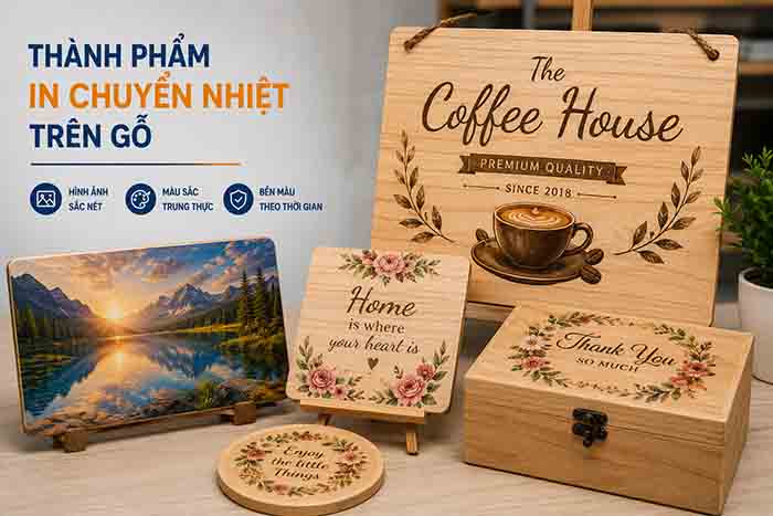 Thành Phẩm In Chuyển Nhiệt Trên Gỗ