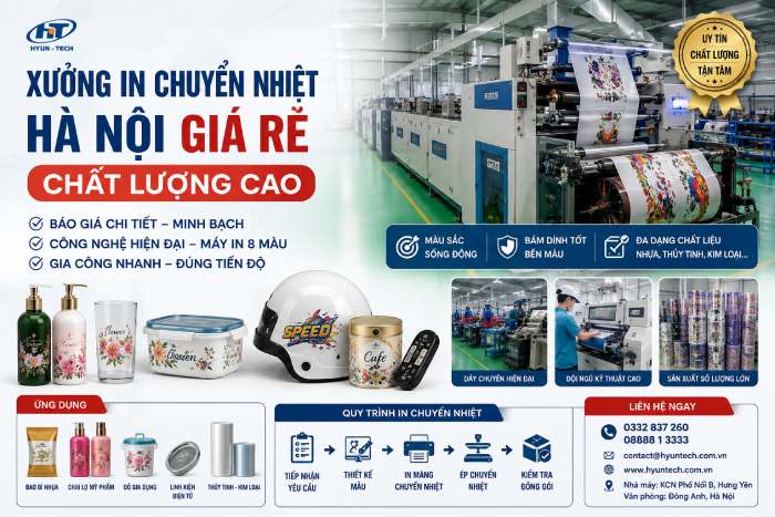 Xưởng In Chuyển Nhiệt Hà Nội Chất Lượng Cao