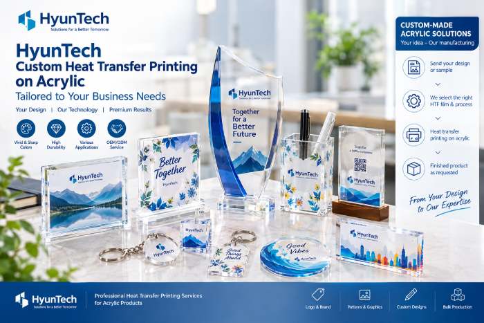 Hyuntech Gia Công In Chuyển Nhiệt Trên Acrylic Theo Yêu Cầu