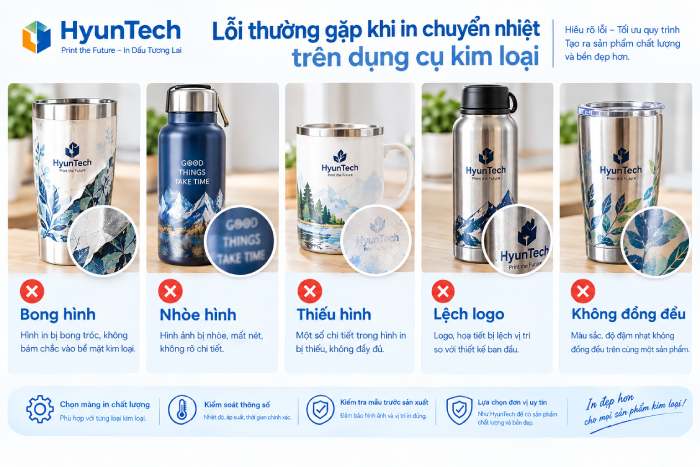 Lỗi Thường Gặp Khi In Chuyển Nhiệt Trên Dụng Cụ Kim Loại
