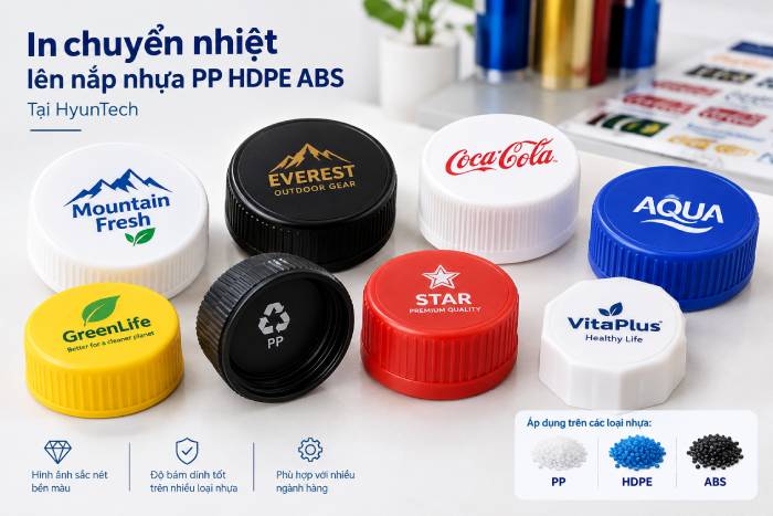In Chuyển Nhiệt Lên Nắp Nhựa Pp Hdpe Abs Tại Hyuntech