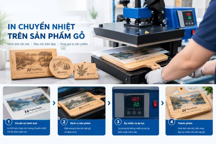 Quy Trình In Chuyển Nhiệt Trên Sản Phẩm Gỗ